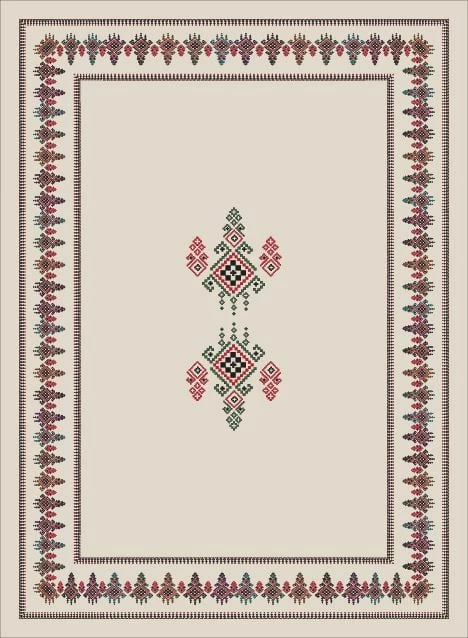 Mbulesë tavoline Hermia Concept, etnike, krem