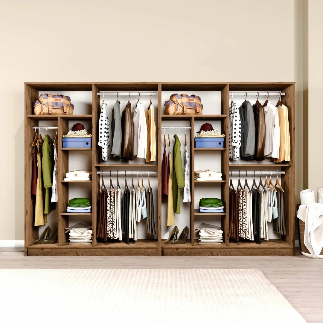 Dollap garderobe, ngjyrë Atlantic Pine, Skye Decor, 280x180x51.8 cm