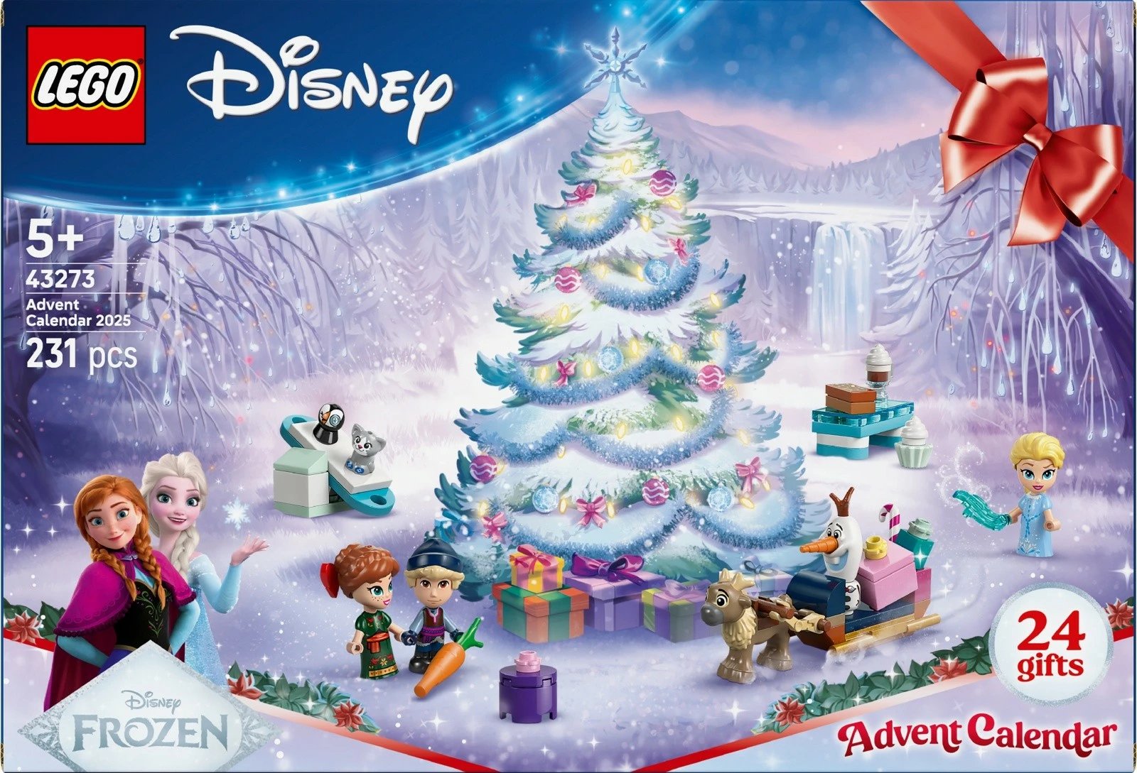 Kalendar advent LEGO Disney Frozen 43273, 231 pjesë, për fëmijë, shumëngjyrësh
