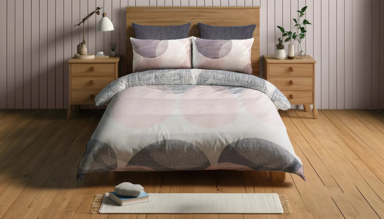 Set mbulesë Super King Pique, ngjyrë gri, Leron