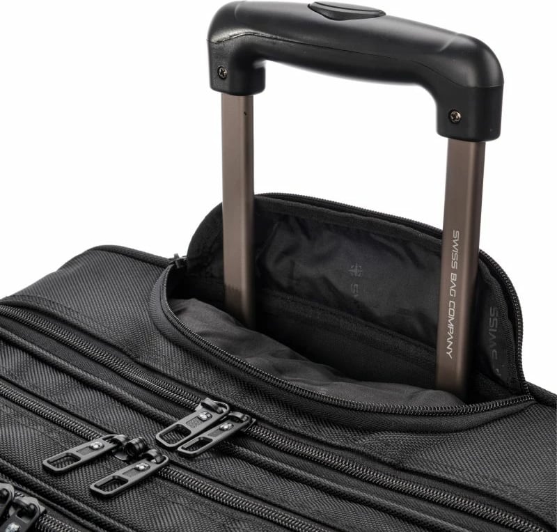 Çantë me rrota SwissBags për femra e meshkuj, e zezë Çantë me rrota SwissBags për femra e meshkuj, e zezë