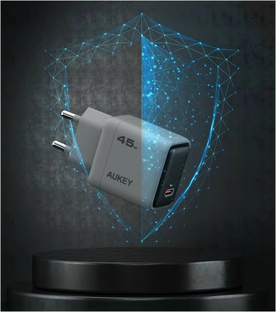 Karikues muri AUKEY PA-C2, 45W, 1xUSB-C, Gri