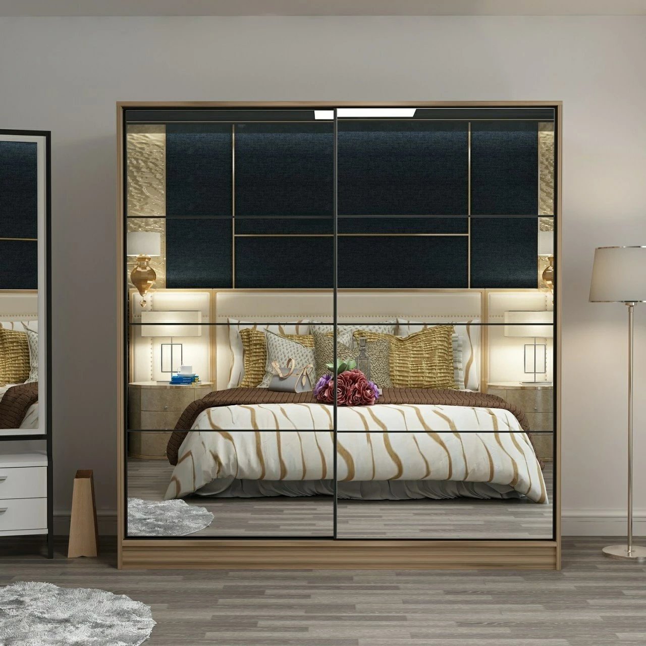 Dollap Hanah Home, Kale, dore, 180x210x52cm