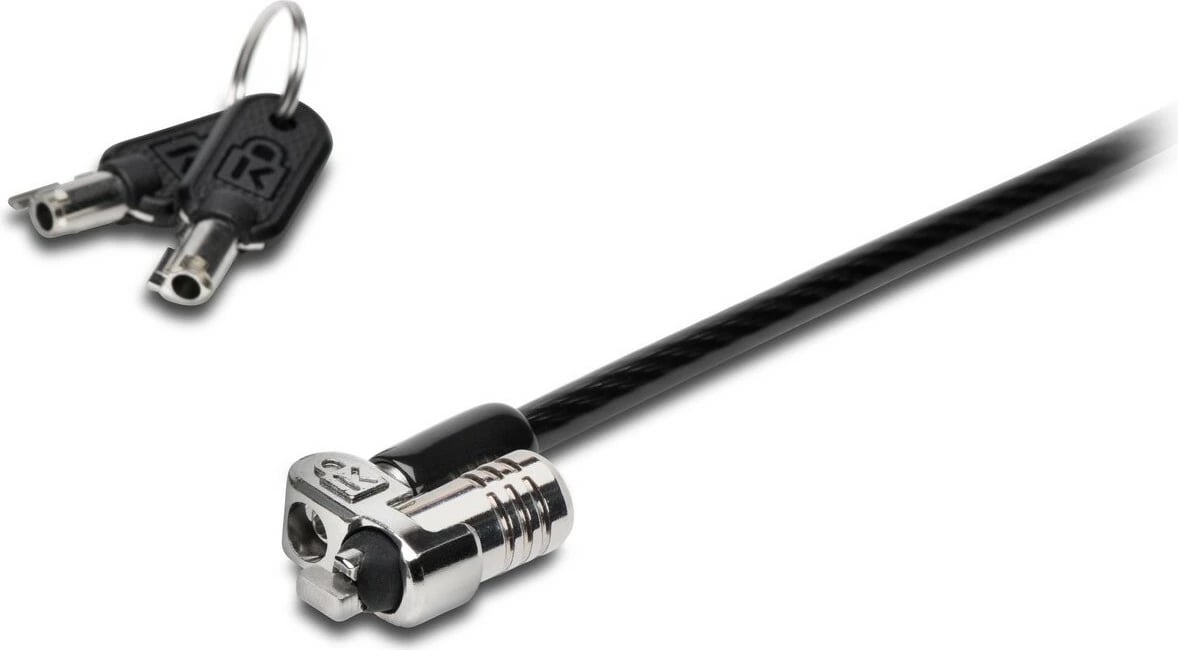 Kensington MicroSaver 2.0, Çelës, Çelik karboni, Zi, Argjendtë