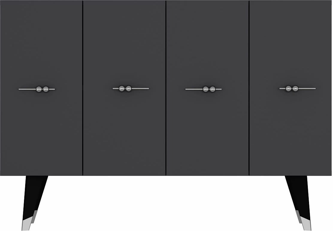 Konsol Skye Decor, ngjyrë argjendi dhe antracit, Quart Salkım