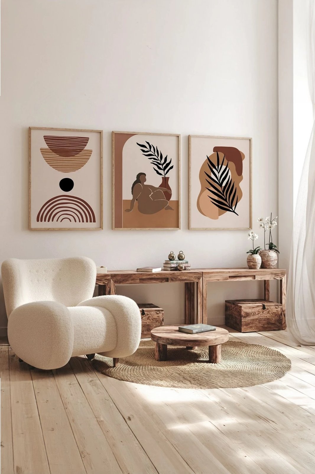 Pikturë dekorative me kornizë (3 copë), Wallity, 3Dartsohoset36