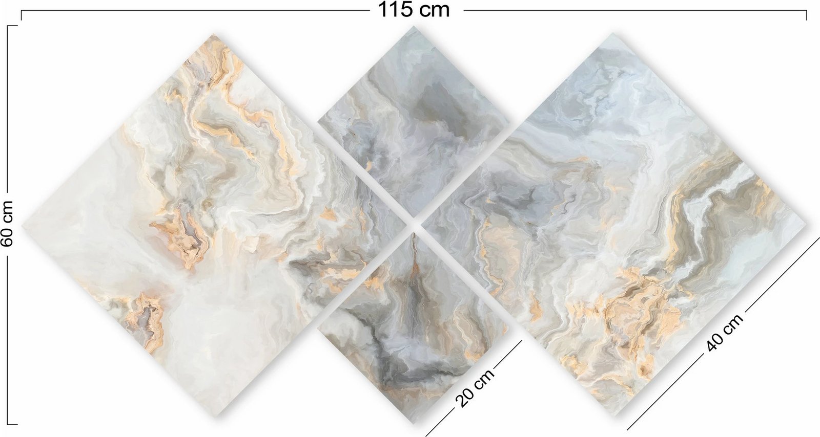 Pikturë dekorative MDF (4 pjesë), Wallity, 4MDF1188290827