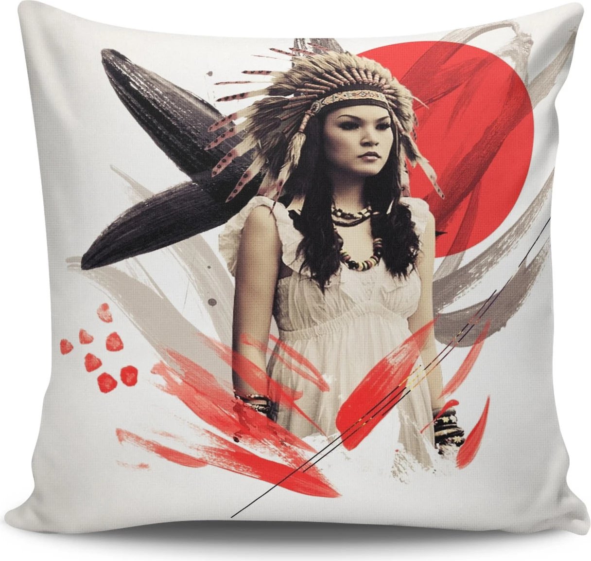 Jastëk dekorativ Aberto Design, NTVKRLNT-2, shumëngjyrësh, 43x43cm