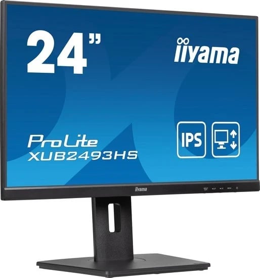 Monitor iiyama ProLite XUB2493HS-B6, 23.8", IPS, Full HD, Pivot, e zezë