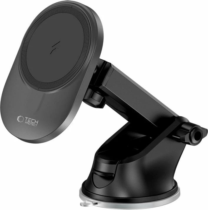 Mbështjellës magnetik për veturë Tech-Protect MM15W-V1 me karikues wireless 15W, i zi