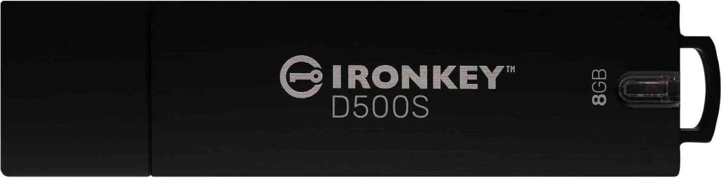 USB Kingston IronKey D500S 8GB, e zezë