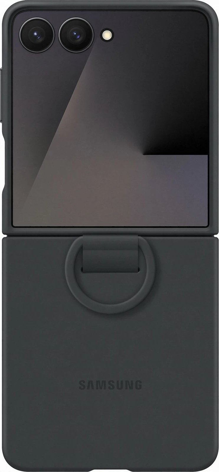 Mbështjellës Samsung Ring Case për Galaxy Flip7, silikon, i zi