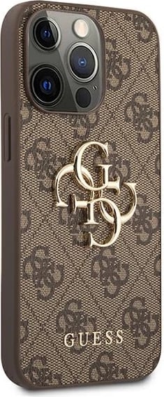 Mbështjellës Guess GUHCP13L4GGMBR për iPhone 13/13 Pro 6.1", kafe, hardcase 4G Big Metal Logo Mbështjellës Guess GUHCP13L4GGMBR për iPhone 13/13 Pro 6.1", kafe, hardcase 4G Big Metal Logo