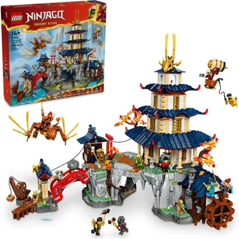 Set ndërtimi LEGO Ninjago 71814 Tournament City with Temple 3489 pjesë 14+ ekstra i madh