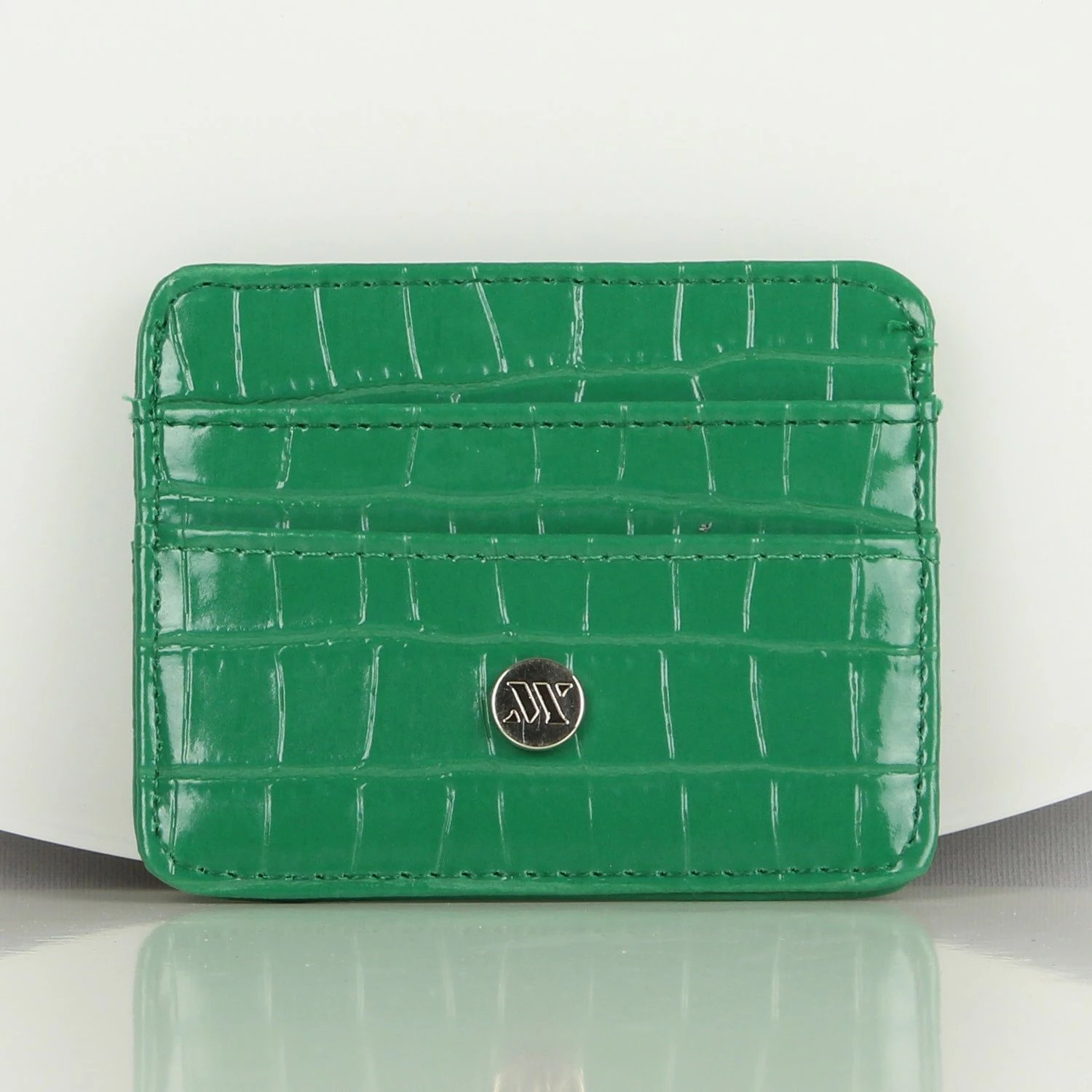 Portofol prej lëkure, mbajtëse kartelash, ngjyrë e gjelbër, 10.5x8.5cm, Zoozie Bags 2507