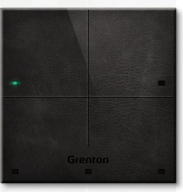 Panel me prekje Grenton SMART PANEL 4B, lëkurë, e zezë