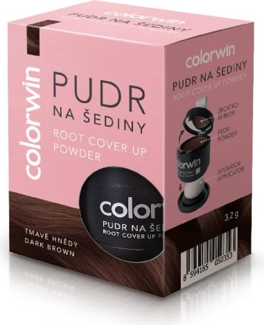 Pluhur për rrënjë dhe volum flokësh Colorwin unisex Dark Brown 3.2g