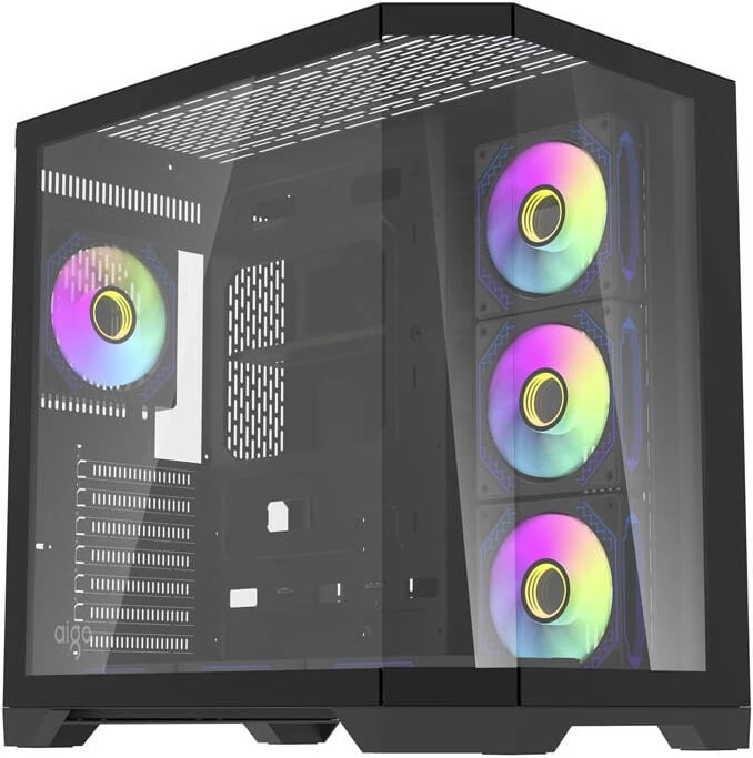 Kasë Darkflash FT418 PRO me 7 ventilatorë aRGB, Midi Tower, e zezë