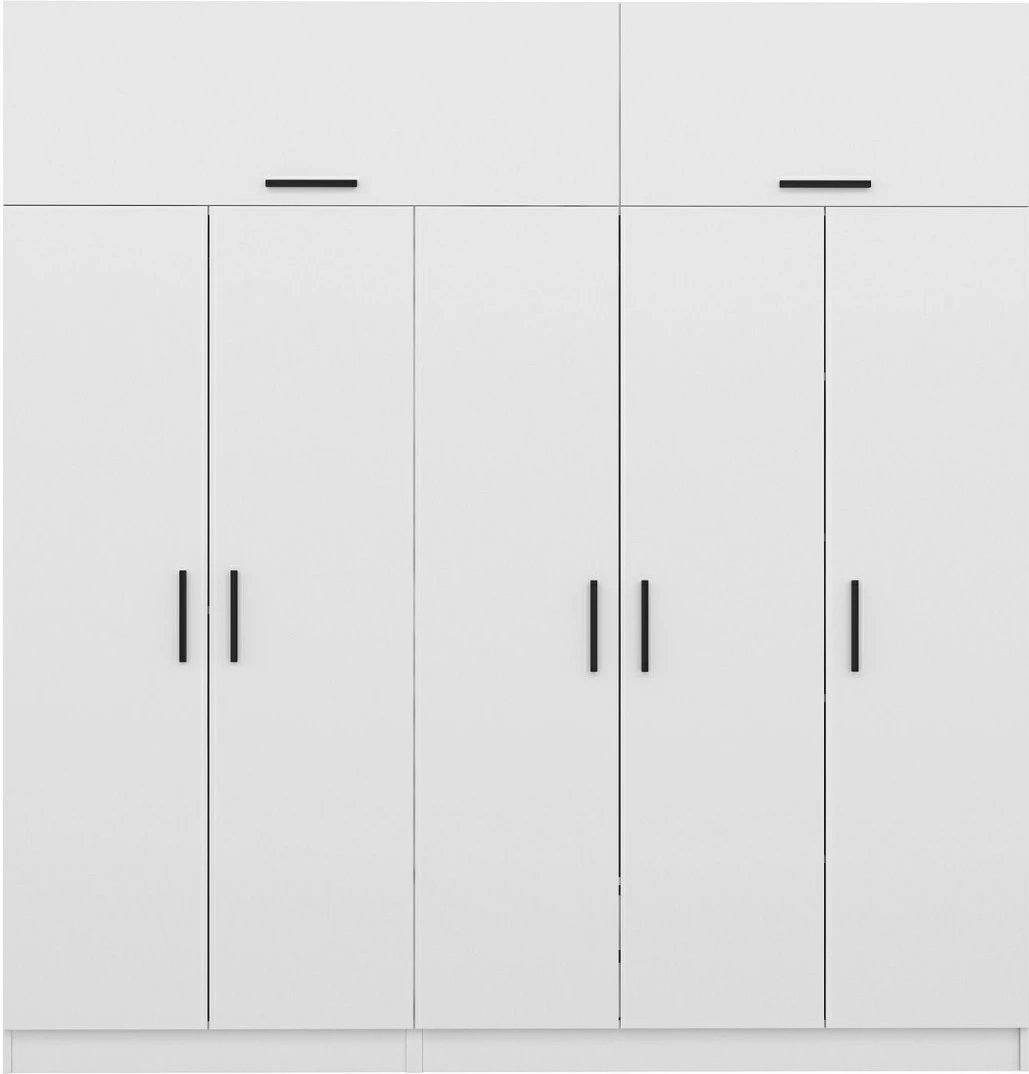 Dollap për rroba, ngjyrë e bardhë, Skye Decor, Kale - 3930, 225x255x52 cm