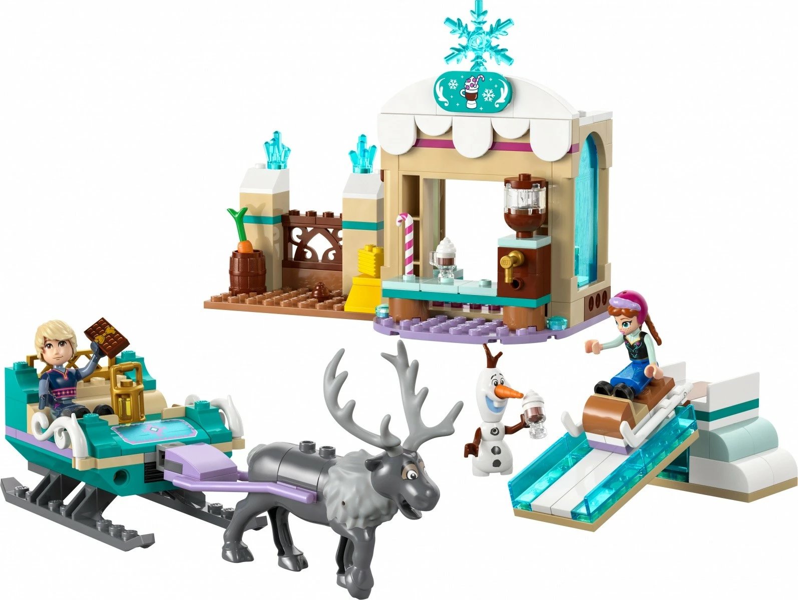 Set LEGO Disney Frozen Anna's Sledding Adventure 43256, 192 pjesë, për fëmijë, shumëngjyrësh