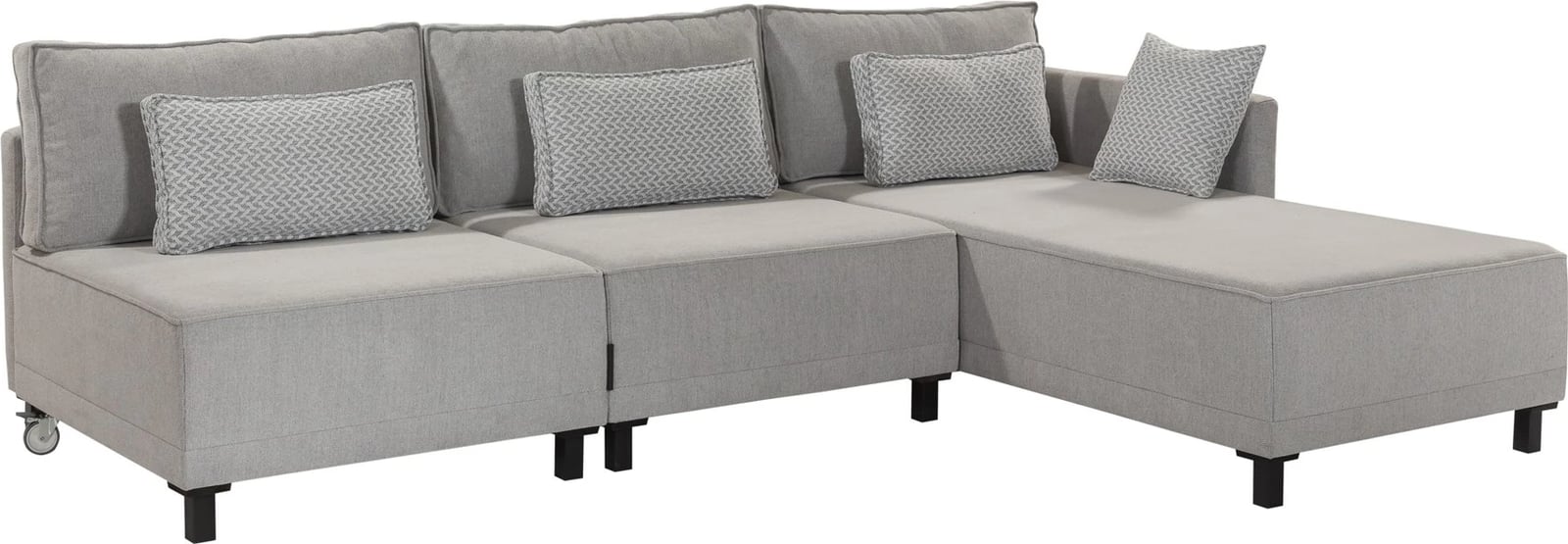 Kënd divan-krevat Atelier del Sofa, Matris, anë e djathtë, ngjyrë gri