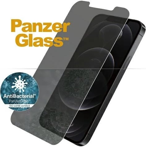 Xham mbrojtës PanzerGlass Standard Super+ për iPhone 12/12 Pro, antibakterial, privatësi
