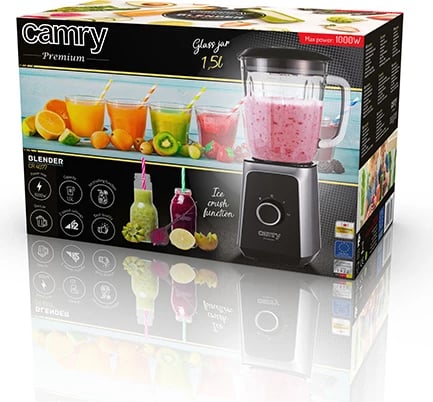 Blender, Adler, CR 4077, 1.5L kavanoz xhami, 500W (MAX 1000W), 2 shpejtësi, funksion thyerje akulli, Pulse Blender, Adler, CR 4077, 1.5L kavanoz xhami, 500W (MAX 1000W), 2 shpejtësi, funksion thyerje akulli, Pulse