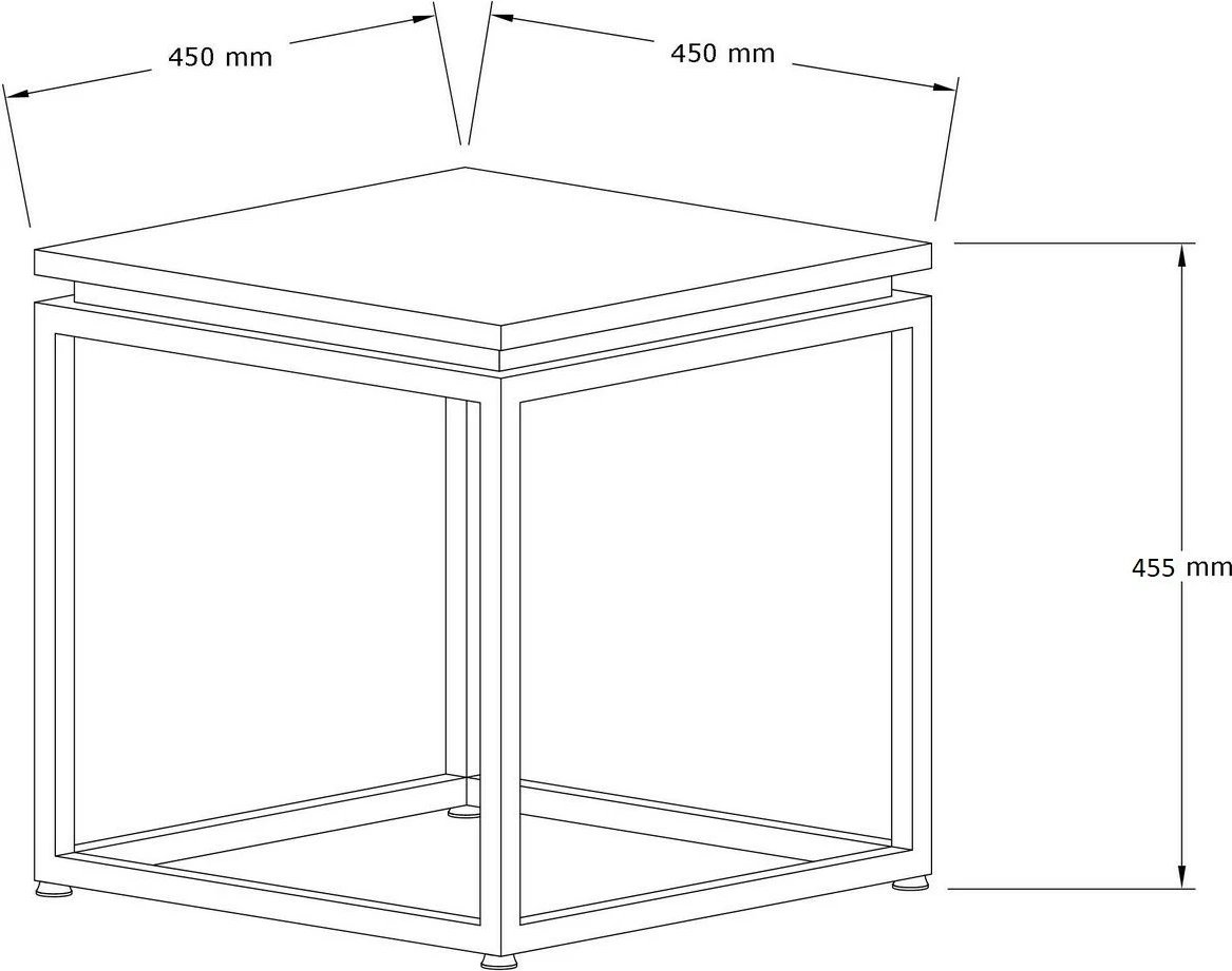 Tavolinë kafeje Hanah Home, lejlak - e zezë