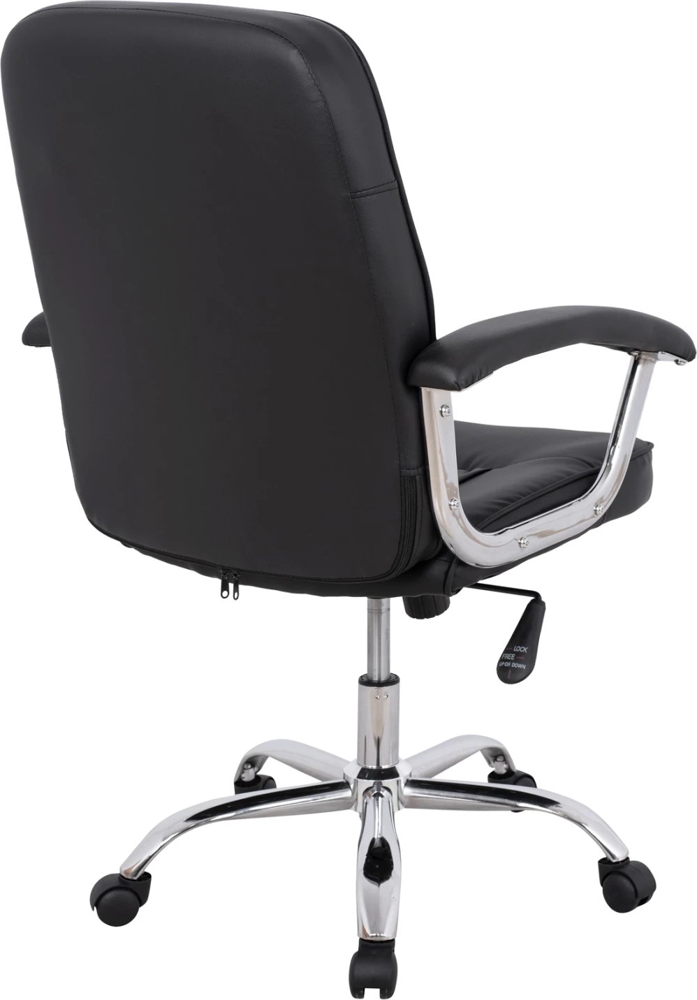 Karrige zyre ekzekutive FH1113 me PU të zezë dhe bazë kromi 62x62x104 cm