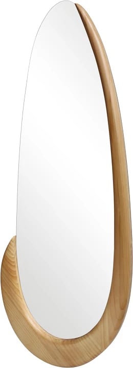 Pasqyrë ovale Marly, MDF, ngjyrë natyrale, 50.5x4x127cm