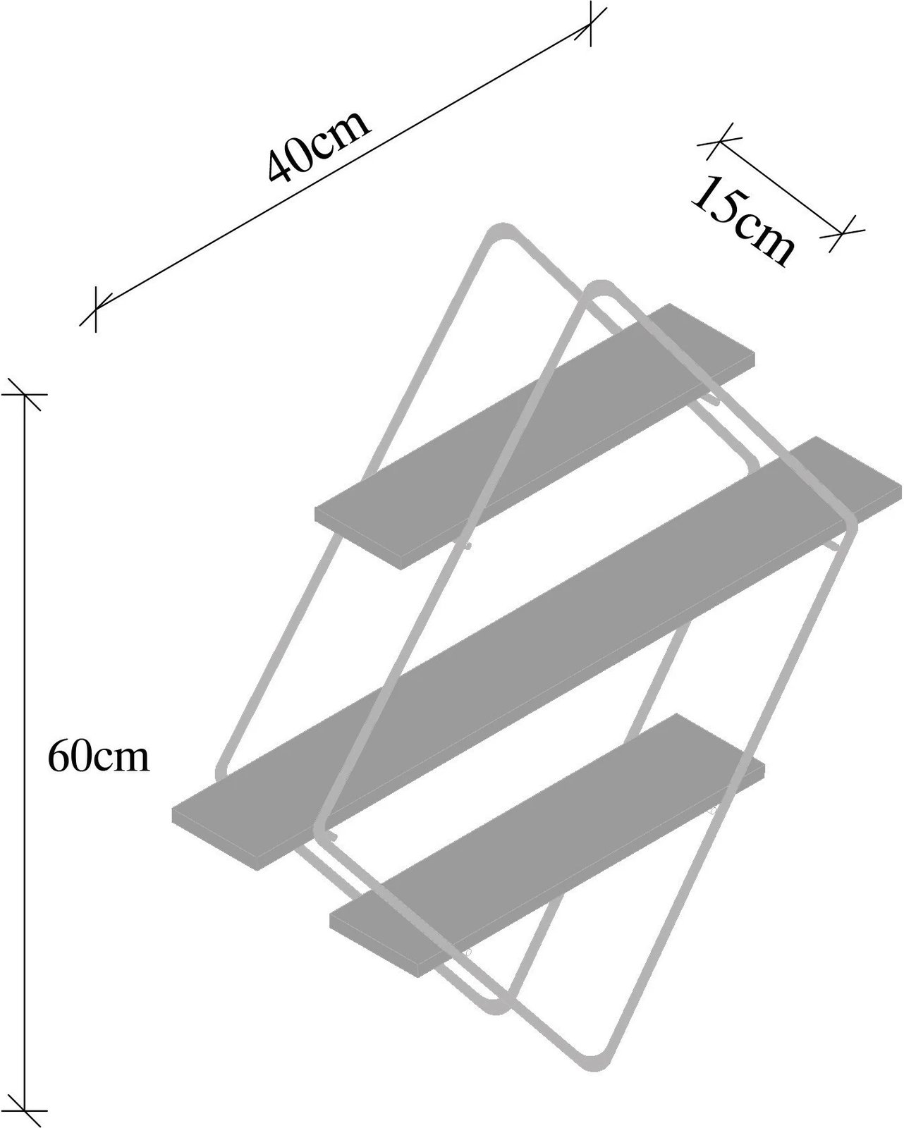 Raft muri modern, ngjyrë e zezë dhe arre, Erysimum