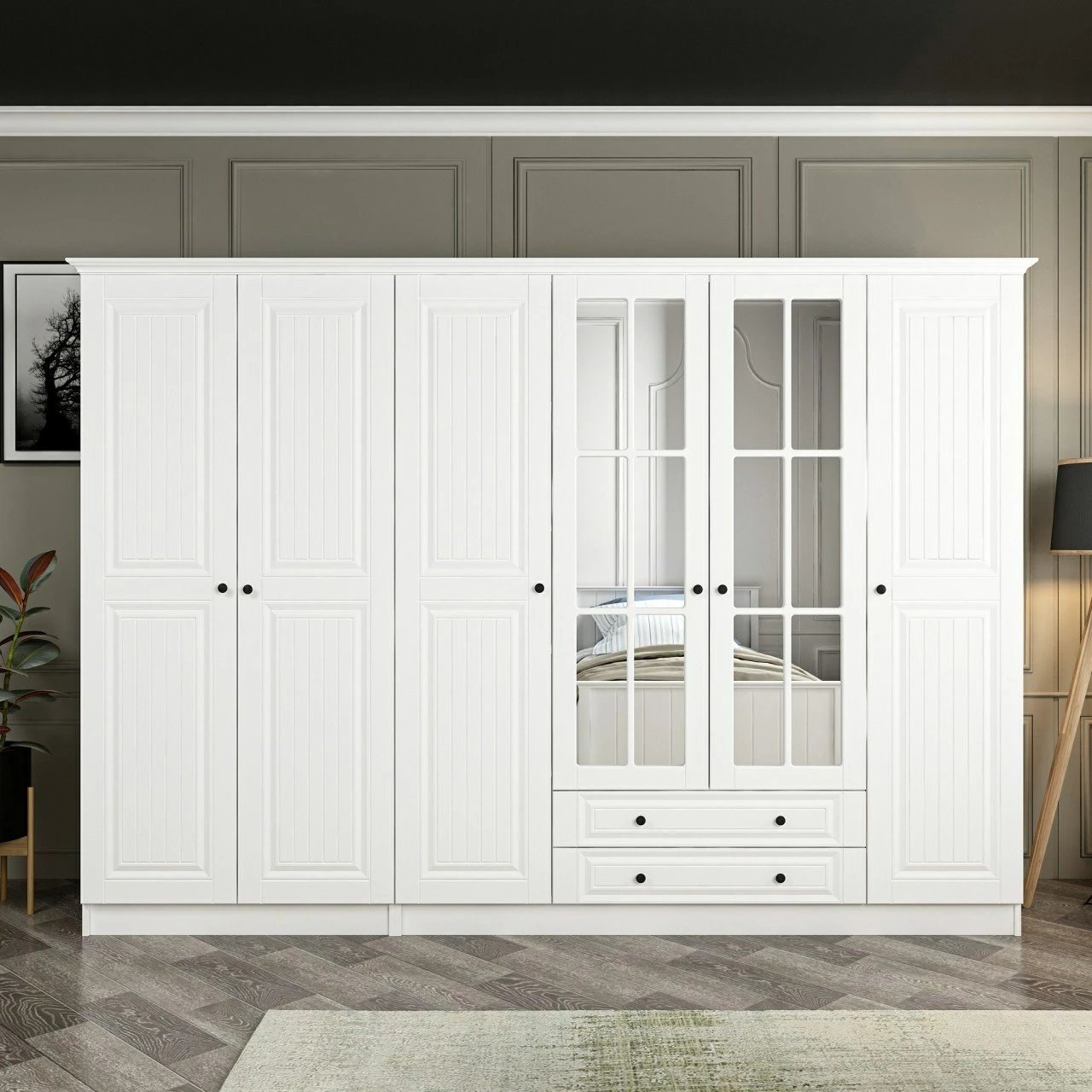 Dollap Skye Decor, i bardhë, Kale - 4783