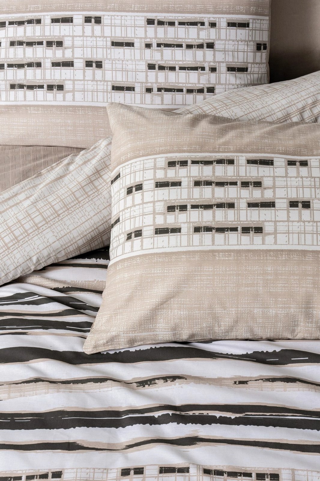 Set mbulesë për jorgan dopio Ranforce, Perry, bezhë