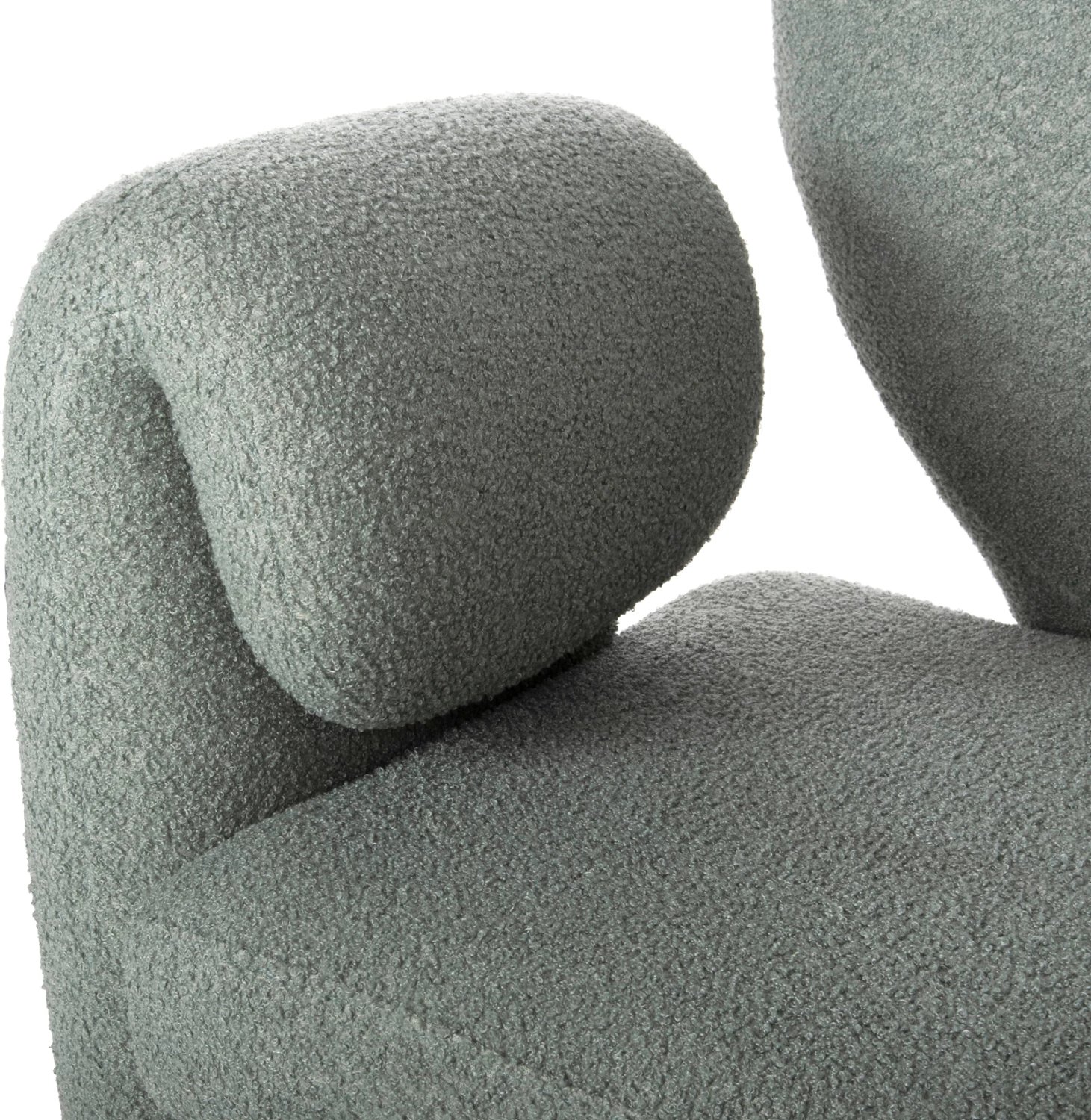 Karrige ngrënieje me krahë HARTT FH9777.07, ngjyrë fistik, pëlhurë TEDDY, 84x74x87H cm