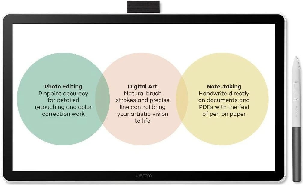 Tablet grafik Wacom One 14.0 inç, me stilolaps digjital, e zezë