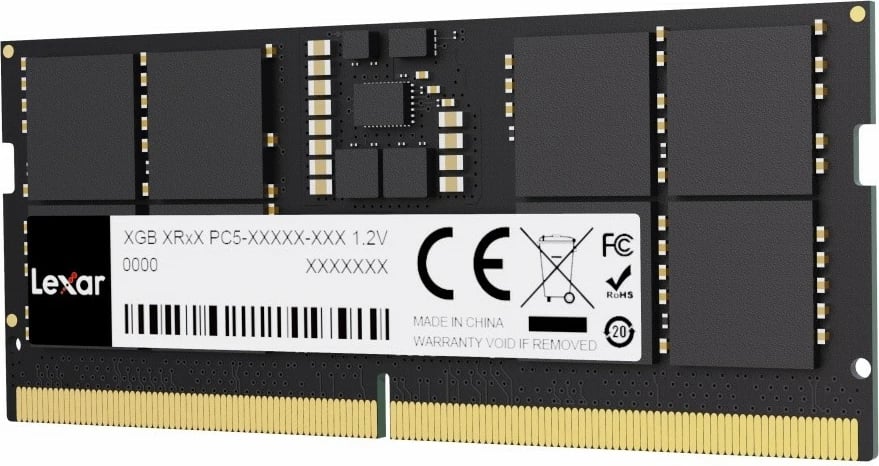 RAM Memorje SODIMM DDR5, Lexar LD5DS016G-B4800GSST, 16GB 4800MHz CL40 ECC, 1x16GB