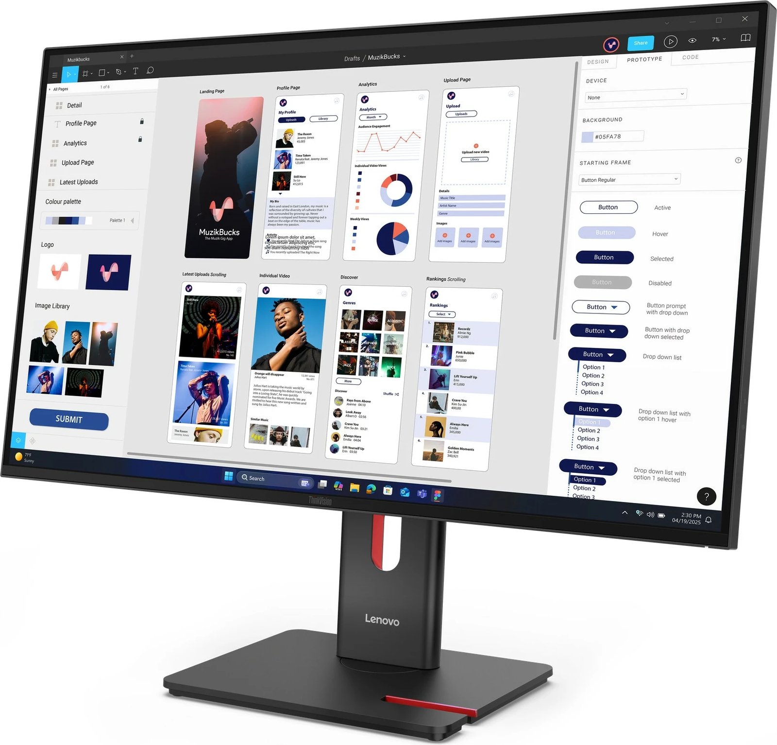 Monitor Lenovo ThinkVision T32UD-40 31.5 inç UHD HDMI/DP/USB-C i zi