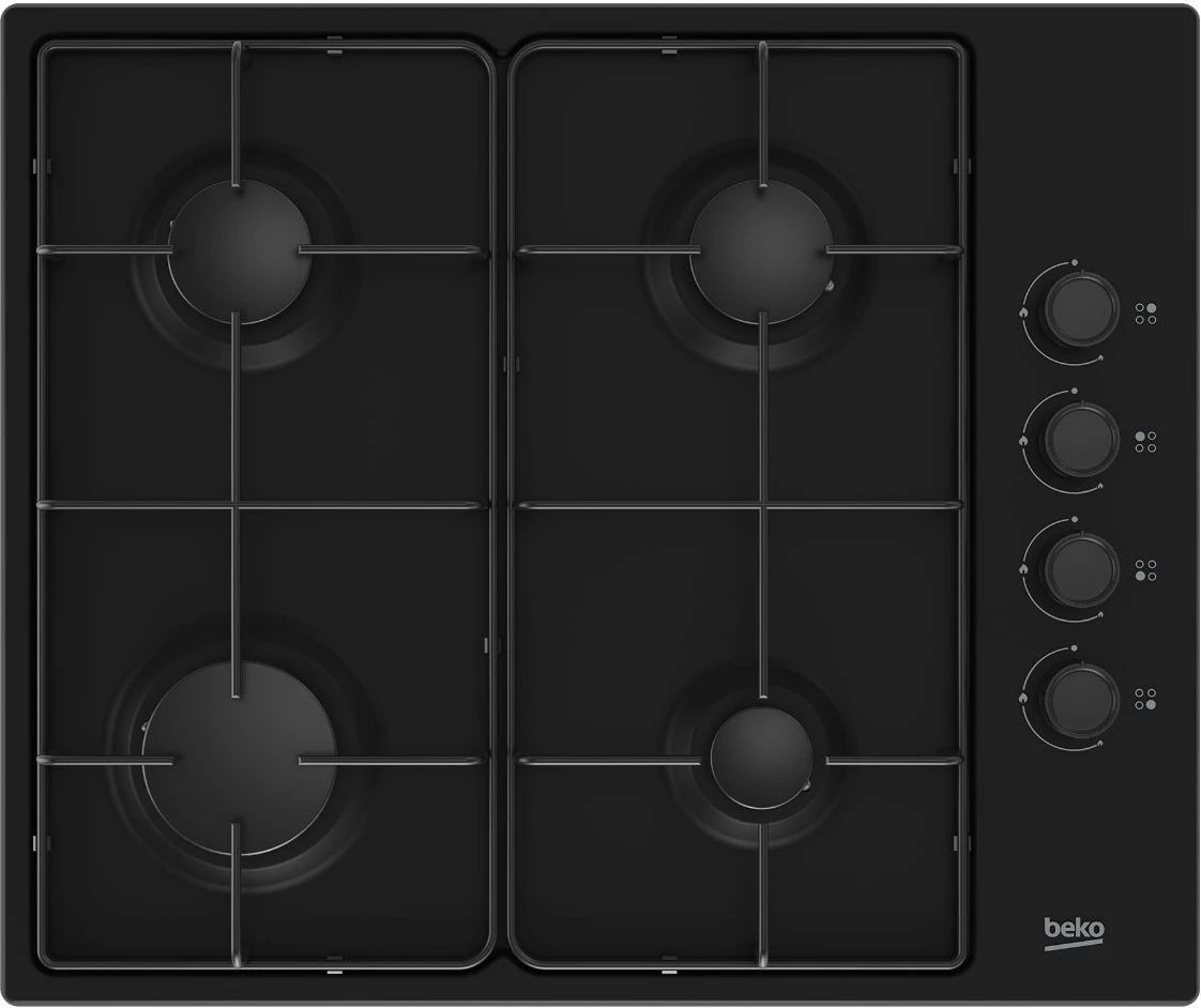 Pllakë gazi Beko HIBG64120SB, 4 zona, e zezë