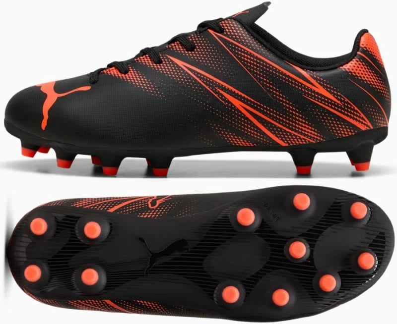 Çizme futbolli për fëmijë Puma, të zeza
