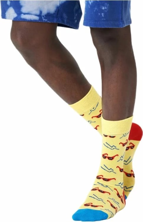 Çorape Happy Socks, femra, e verdhë