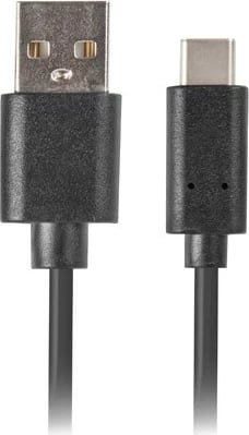 Kabllo USB Lanberg CA-USBO-20CU-0010-BK, 1 m, USB 2.0 në USB A, E zezë