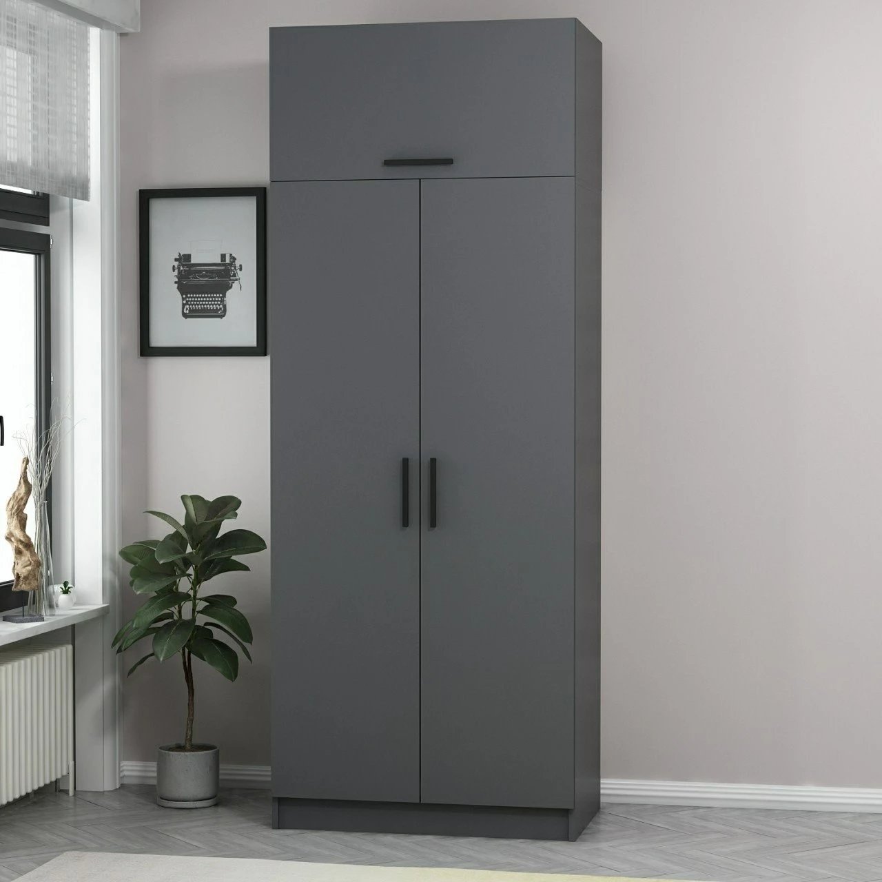 Dollap Skye Decor, ngjyrë antracit, 2229