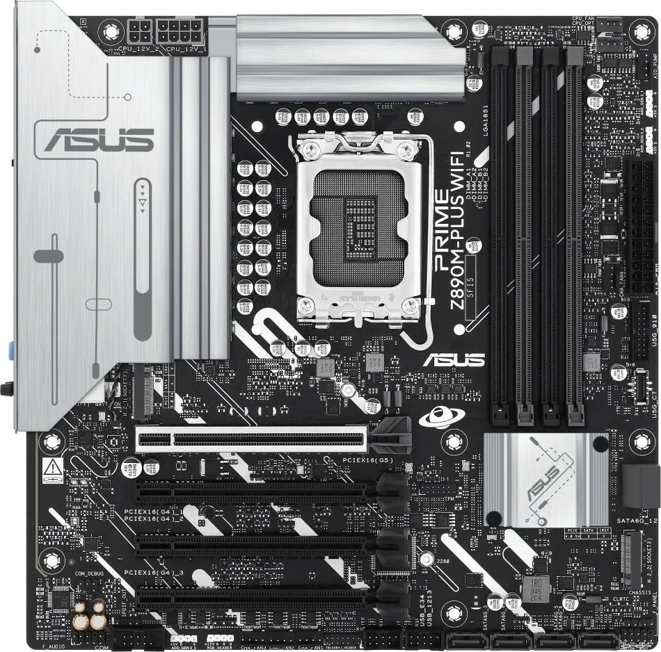 Pllakë amë, Asus PRIME Z890M-PLUS WIFI, LGA1851 Intel Z890, 4x DDR5, mATX, PCIe 5.0, WiFi, TB4/DP