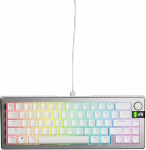 Tastierë mekanike gaming Glorious GMMK3 PRO 65%, argjend