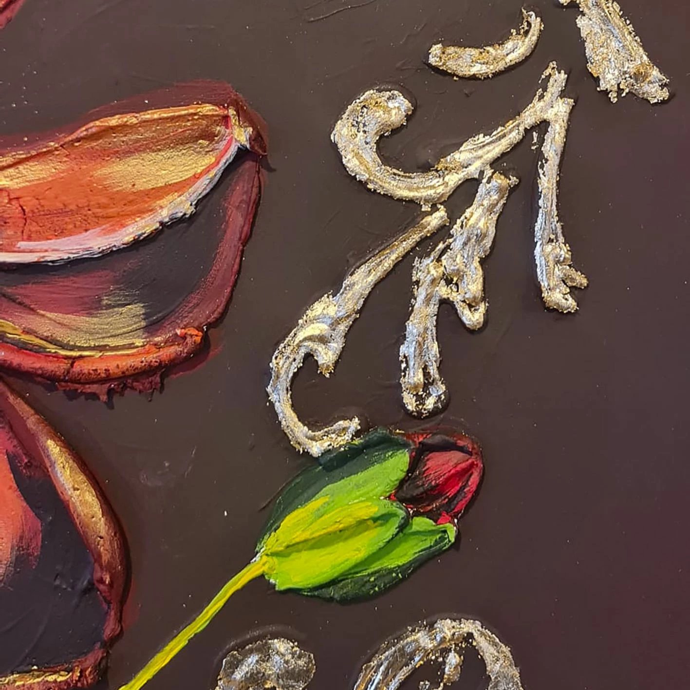 Pikturë dekorative me vaj, Wallity, OPG10063 - 100100, shumëngjyrëshe, 100x100cm