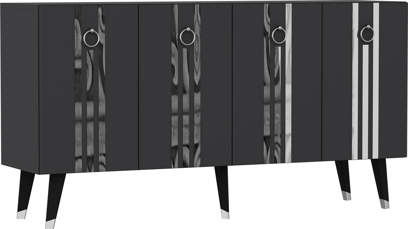 Konsolë Hanah Home, Isil, antracit, argjendtë