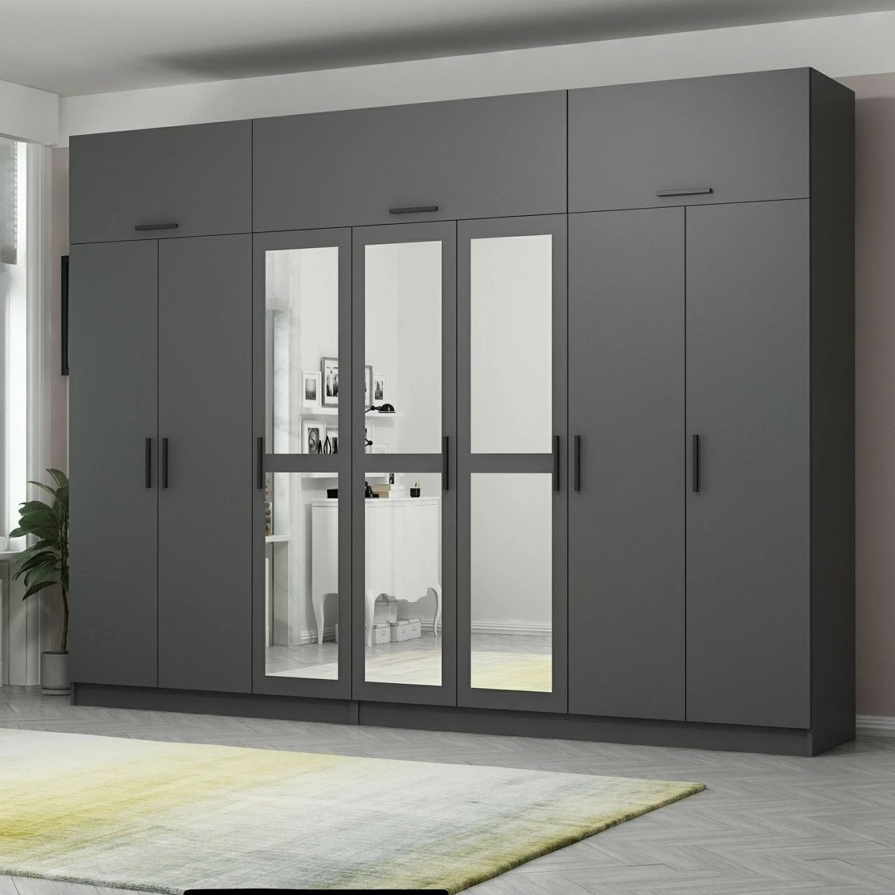 Dollap për rroba, ngjyrë antracit, Skye Decor, 5283