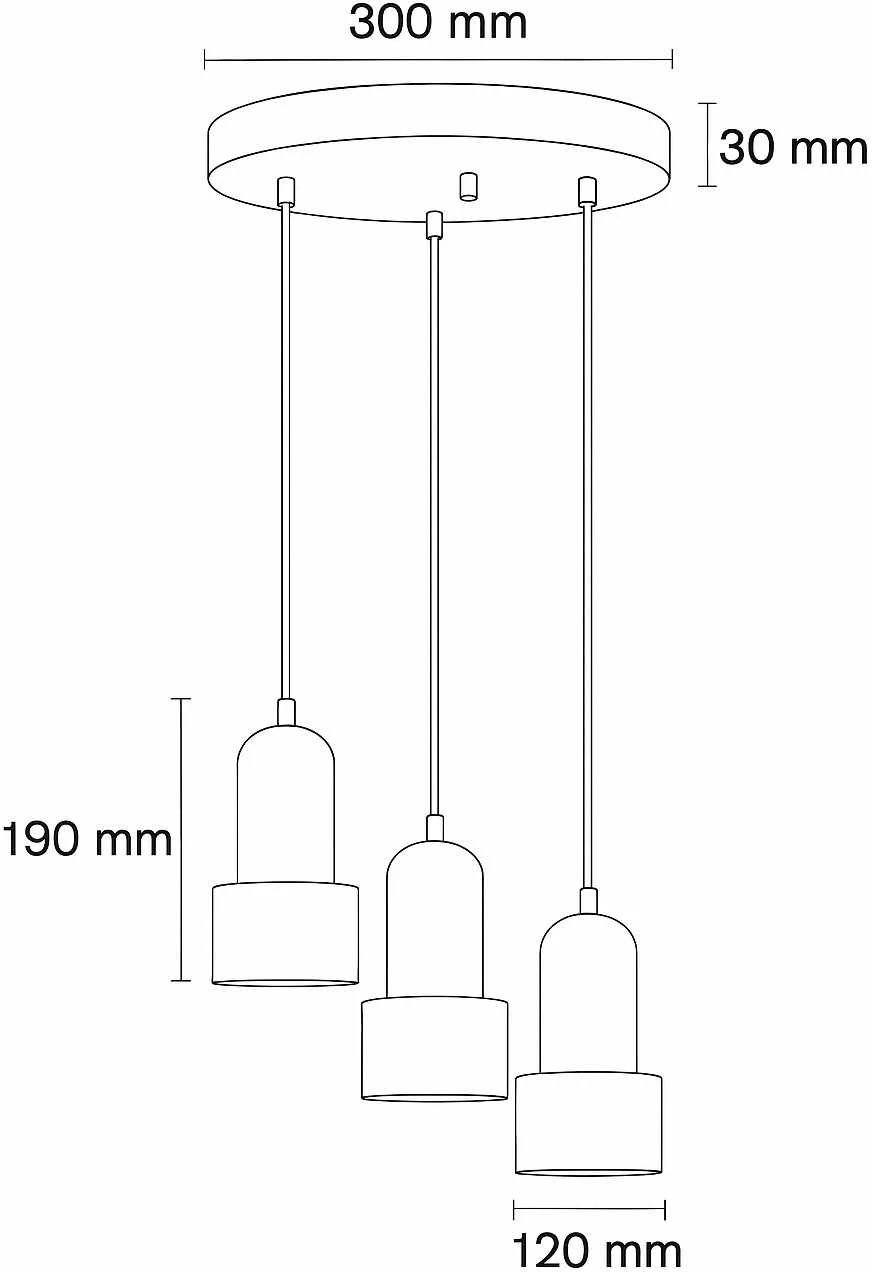 Llambë tavani Opviq, Loer C, ngjyrë arre dhe bezhë