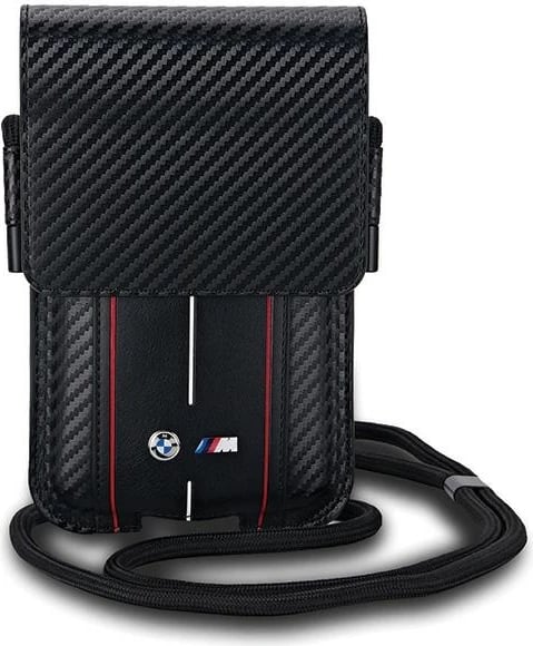 Mbështjellës BMW Carbon & Red Stripe për celular, i zi Mbështjellës BMW Carbon & Red Stripe për celular, i zi