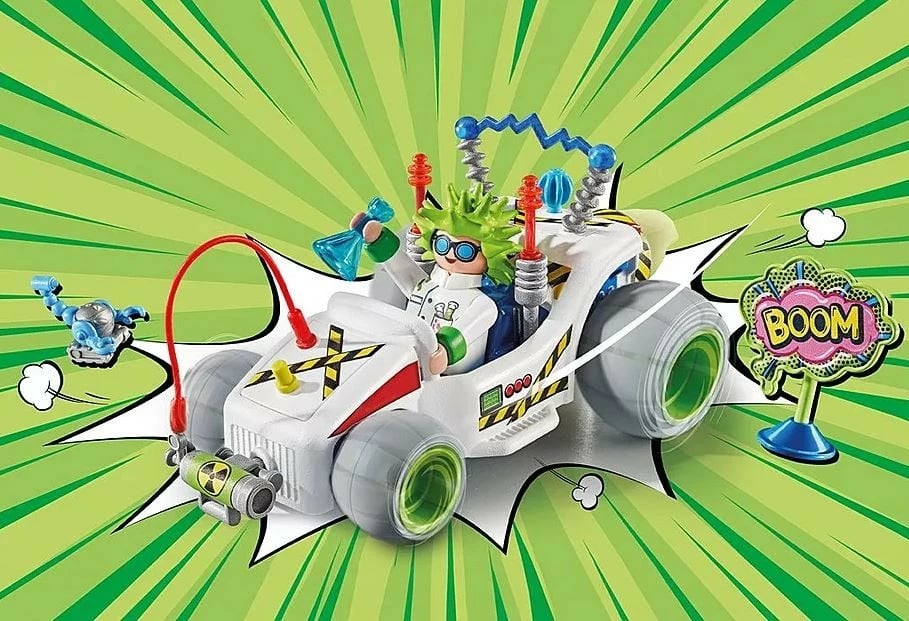 Set lodrash Playmobil Funstars 71633, profesor, gokart, 40 pjesë